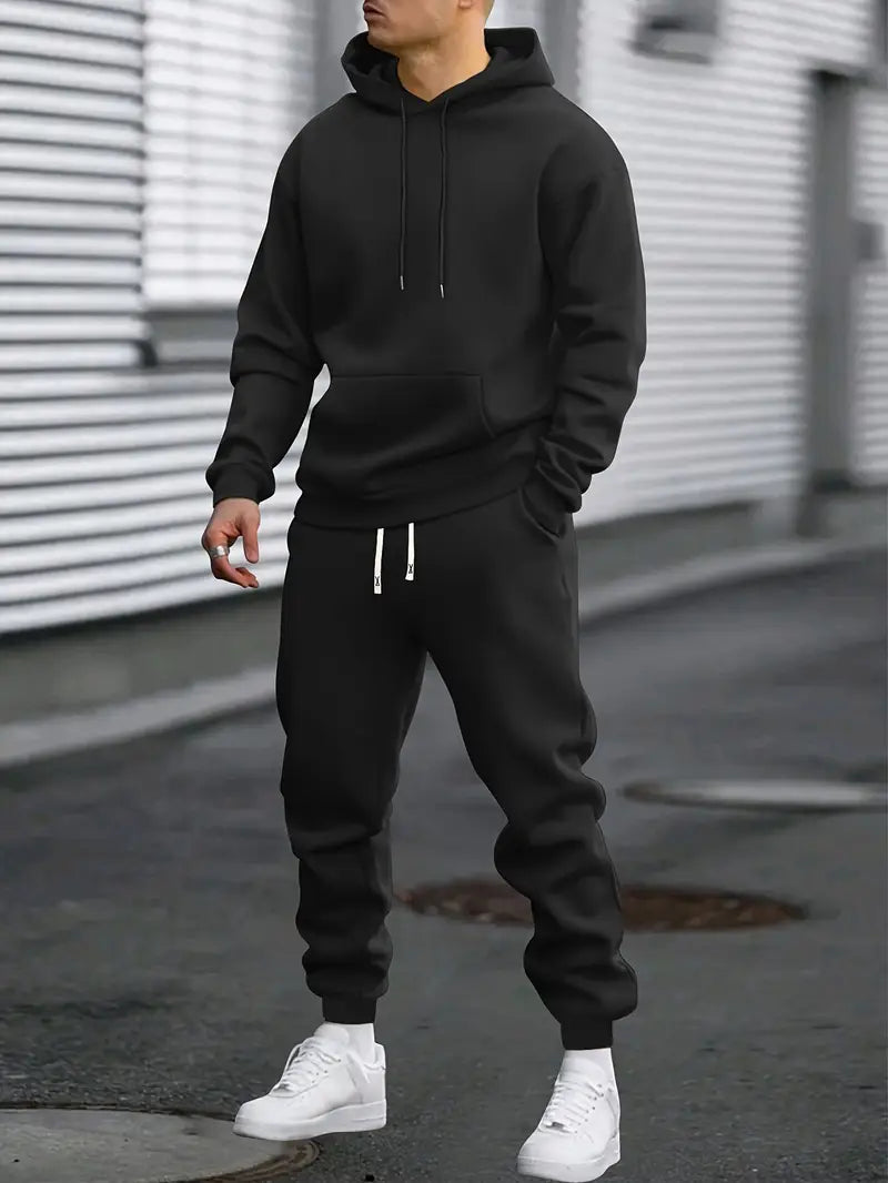 Loke | Mjukisset för herr med hoodie och byxor - Svart
