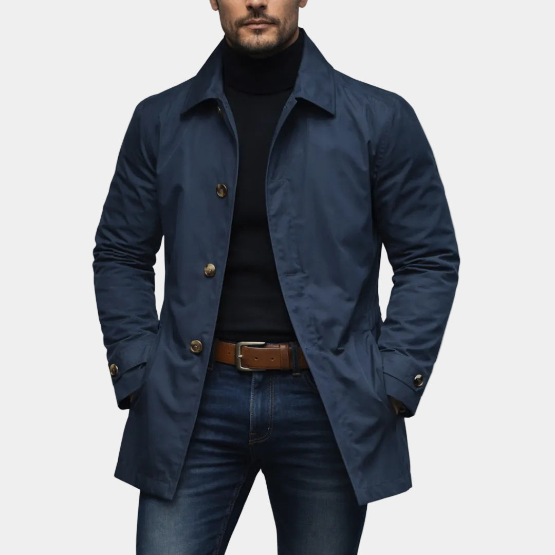 Olof | Rock herr i enkelknäppt modell - Marinblå