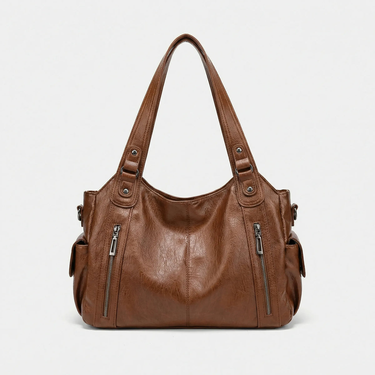 Sanna | Crossbody väska för dam i konstläder - Ljusbrun
