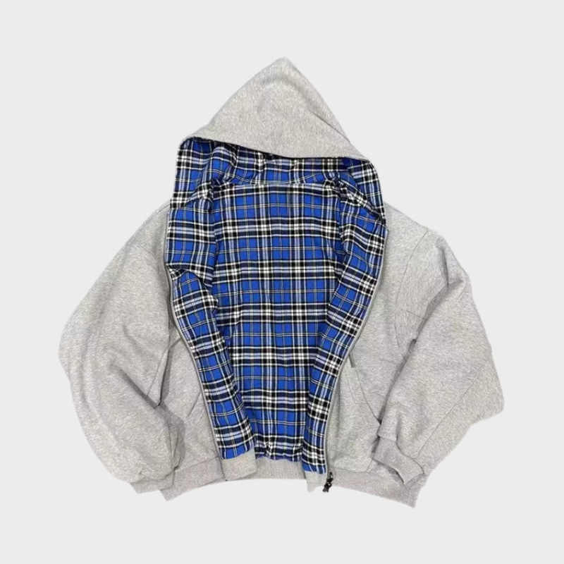 Ingvar | Vändbar oversize hoodie med dragkedja - bild 10