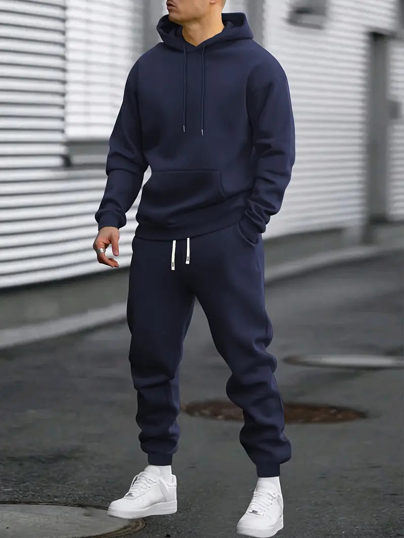 Loke | Mjukisset för herr med hoodie och byxor - Blå